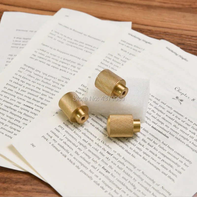 Mesh Pattern Brass Cabinet Knobs – Knurled Drawer Handles and Furniture Door Pulls 1 piece / 20x30x12mm Knobs