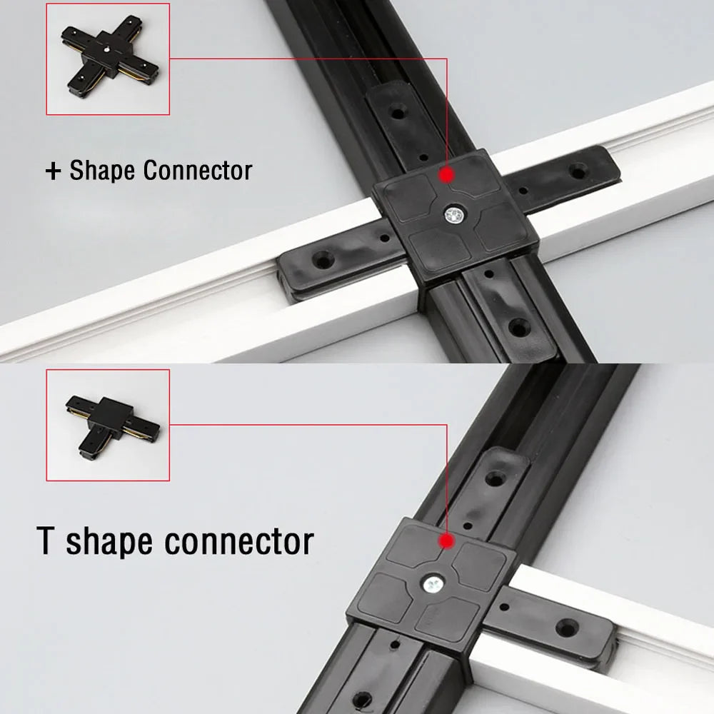 Led Track Light Rails 0.5M 2 Wire 3 Wire Connector Jointer Led Rail For Store Home Spotlight Lighting ceiling light