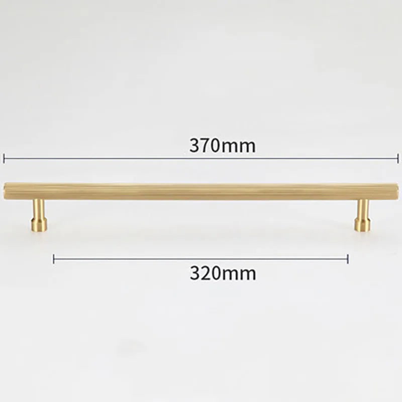 Gold and Black Solid Brass Handles – Straight Line Cabinet T-Bar and Wardrobe Pulls TB9013-G370 Handles