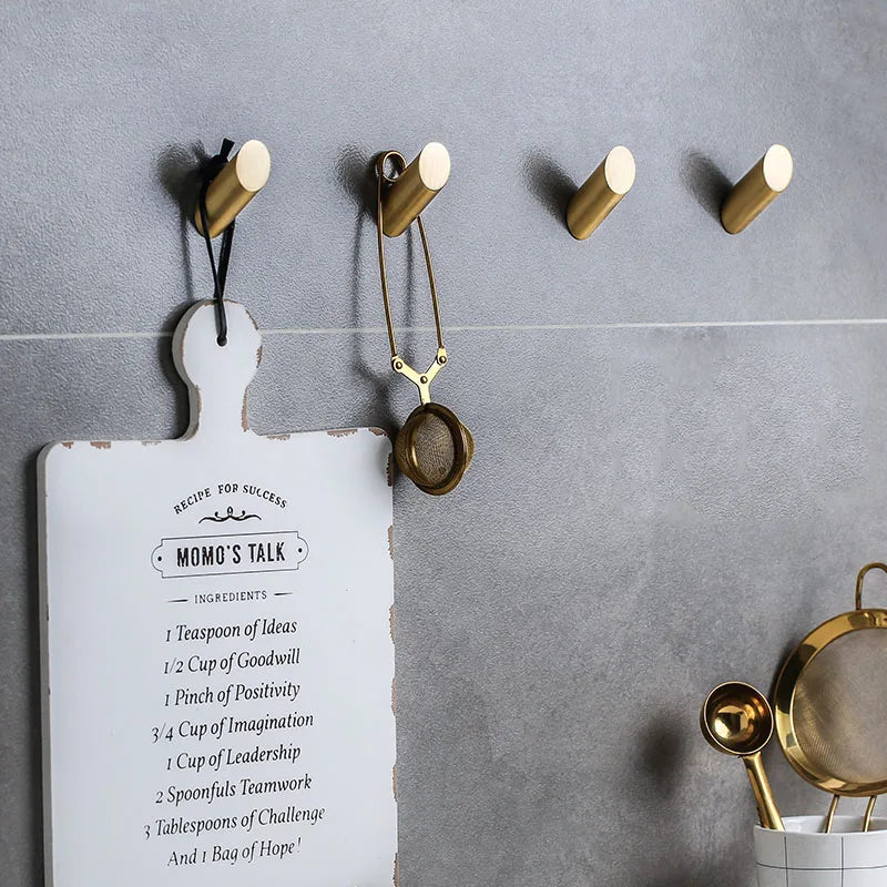 Gold Brass Wall Hook – Towel and Clothes Hanger for Bathroom and Bedroom Storage wall Hook