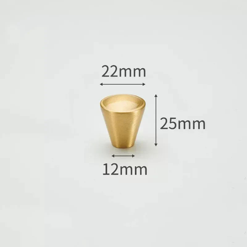 Modern Simple Solid Brass Cabinet Knobs – Wardrobe Handles and Kitchen Pulls 9 Knobs