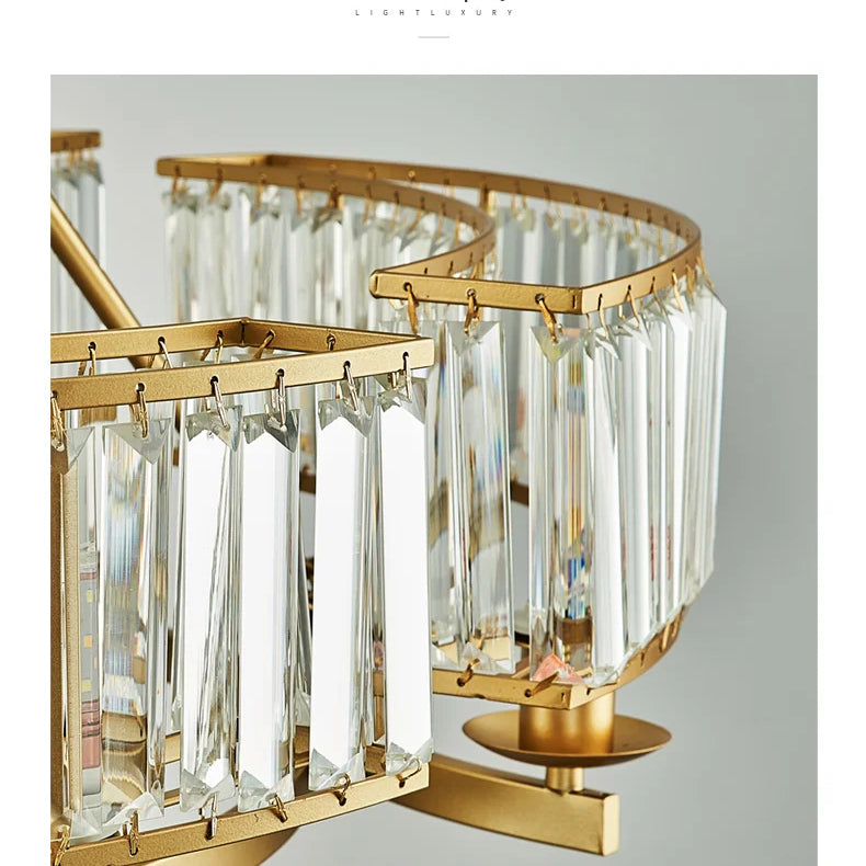 Zoe’s K9 Crystal Modern Glass Chandelier - Copper Luxury Hanging Lamp Chandelier