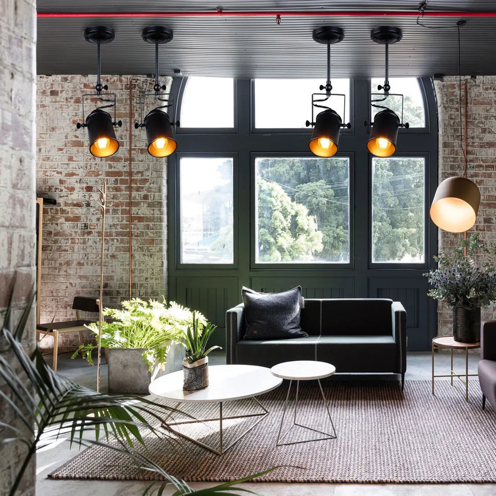 Vintage Industrial Spotlight Pendant Light – product view 3
