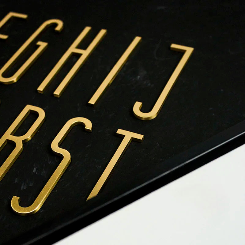 Brass Letters & Numbers – DIY Door Plate Decoration for House Shop or Family Name Brass Letters