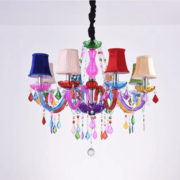 Bohemian Tiffany Style Crystal Chandelier - Vibrant Home Decor Lighting Chandelier