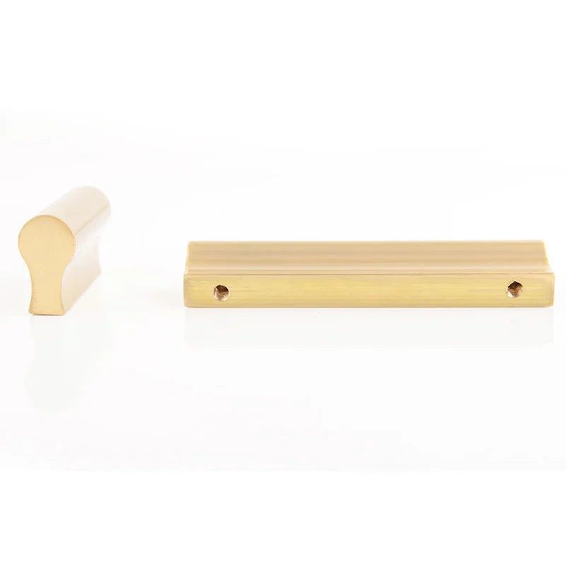 6pcs Solid Brass Cabinet Handles and Knobs – European Wardrobe Pulls and Drawer Bars Pulls