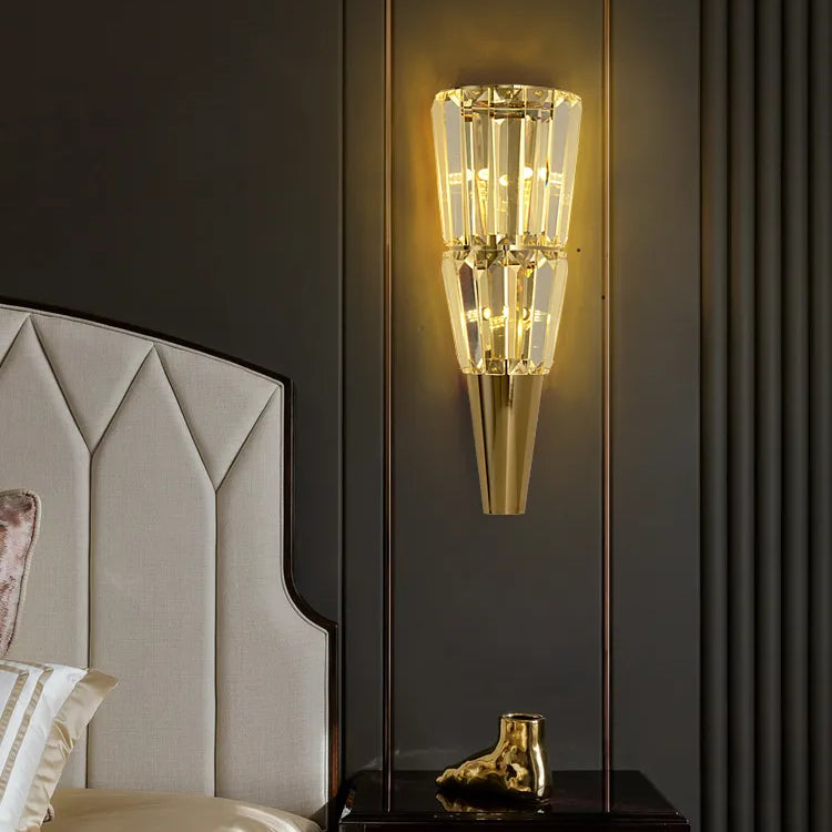 Logan - Nordic Crystal Led Wall Lamp Elegant Lighting For Parlor Bedroom And Bathroom Wall Lamp