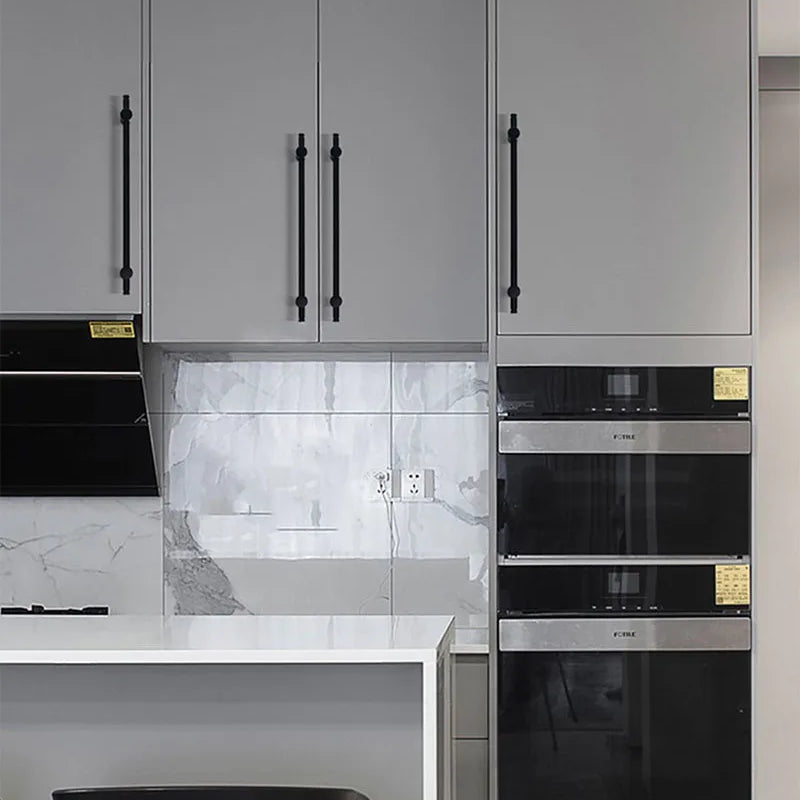 Long Gold and Black Brass Cabinet Handles – Adjustable Drawer Bar and Glass Door Pulls (265mm-1000mm) Handles