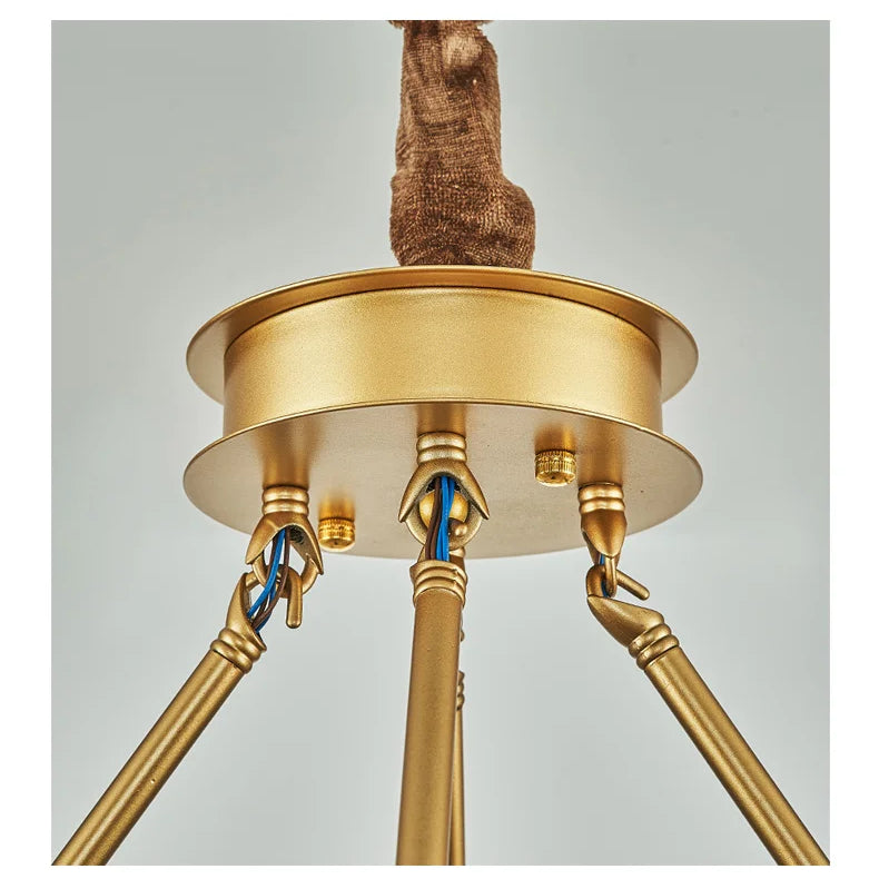 Zoe’s K9 Crystal Modern Glass Chandelier - Copper Luxury Hanging Lamp Chandelier