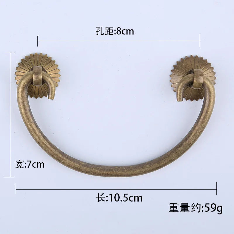 Antique Brass Arch Cabinet Pulls – Vintage Drawer Handles for Home Improvement Bronzer 80mm Pulls