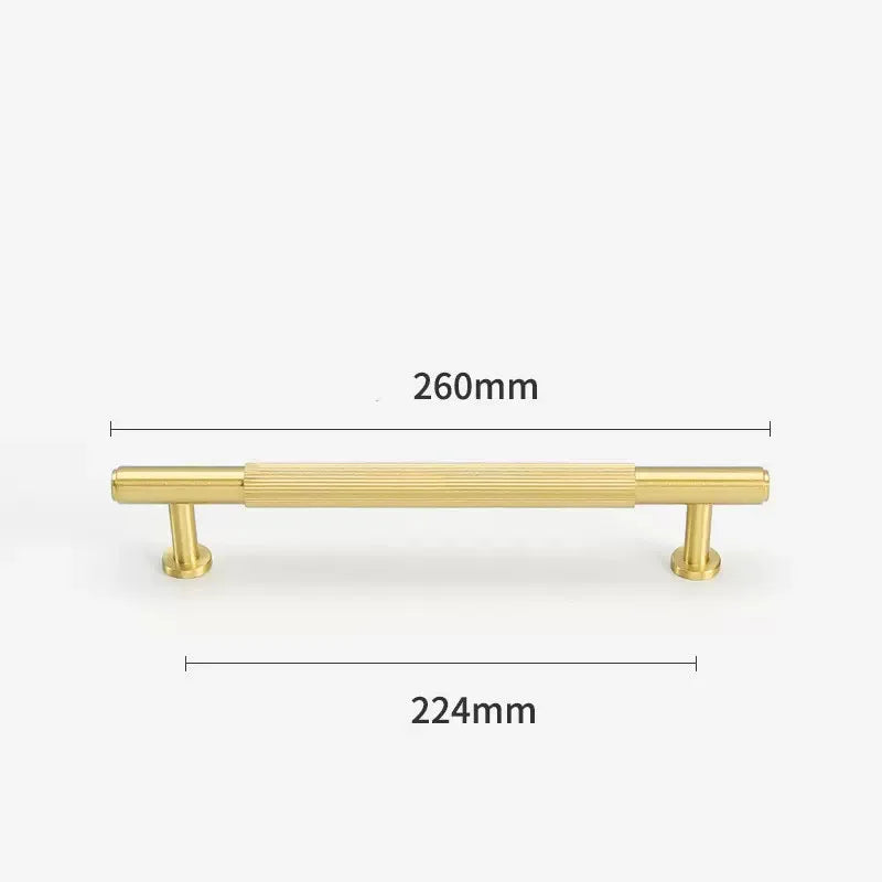 Gold Brass Cabinet Handles – Liner Knobs and Kitchen Drawer Bar Pulls for Furniture gold 260mm Handles