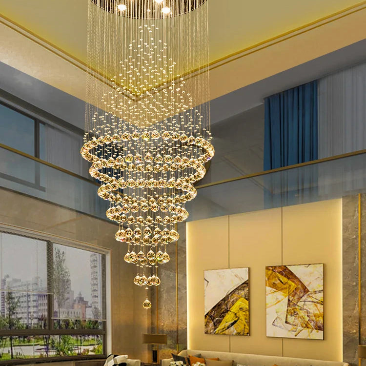 Starry Crystal Loft Chandelier - High - Quality Pendant Light For Elegant Spaces Chandelier