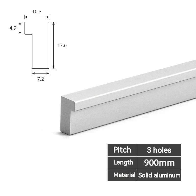 Modern Long T-Bar Aluminum Cabinet Handles – Brushed Gold Silver and Black Pulls for Drawers and Cupboards (700-1200mm)