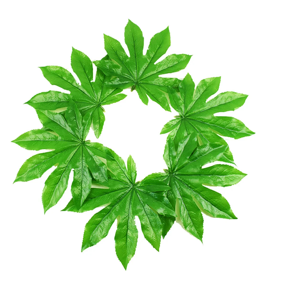 Dlight Decor 5 or 10pcs Tropical Fatsia Monstera Leaves for Table and Home Decor