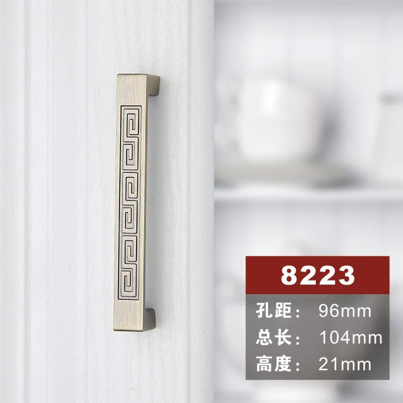 Antique Bronze Cabinet Knobs and Handles – Vintage Furniture Hardware 8223 96mm Handles