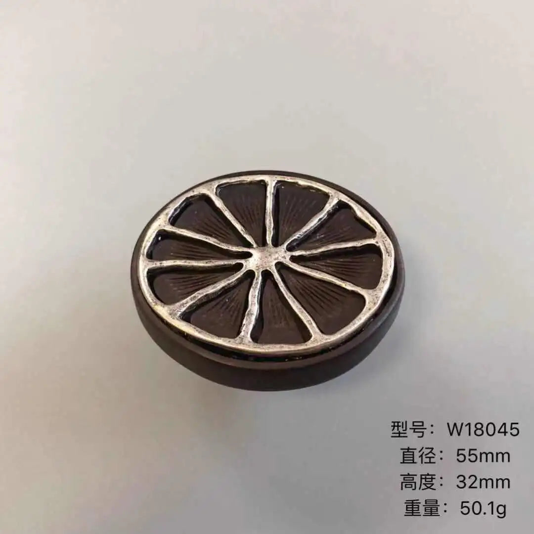 Handmade Wood and Alloy Flower Knob Handles – Artistic Drawer and Cabinet Pulls for Furniture W18045 knob