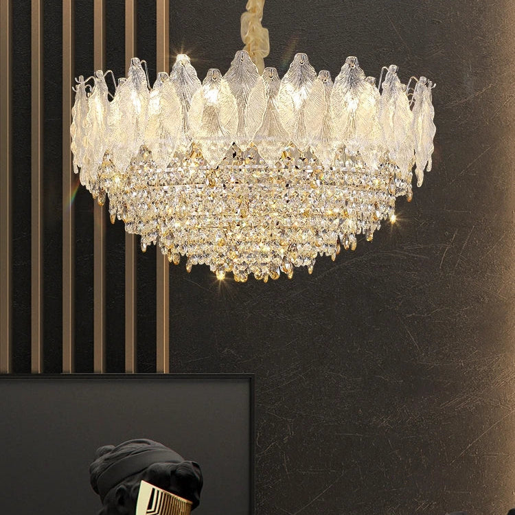 Elegant French Crystal Chandelier - Postmodern Light Luxury For A Luxurious Atmosphere In Living