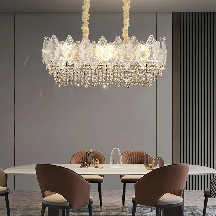 Elegant French Crystal Chandelier - Postmodern Light Luxury For A Luxurious Atmosphere In Living