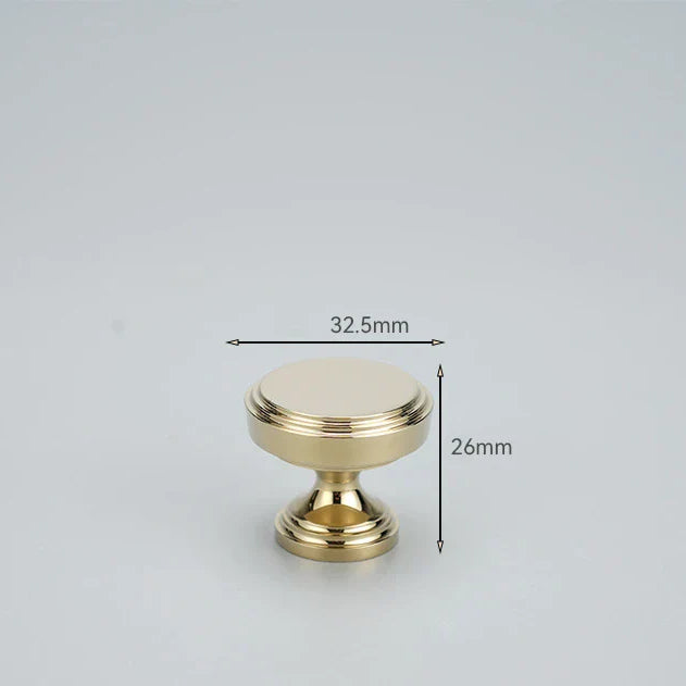 Chrome and Polished Gold Brass Furniture Handles – Modern Cabinet Drawer and Wardrobe Knobs PG 32mm Handles
