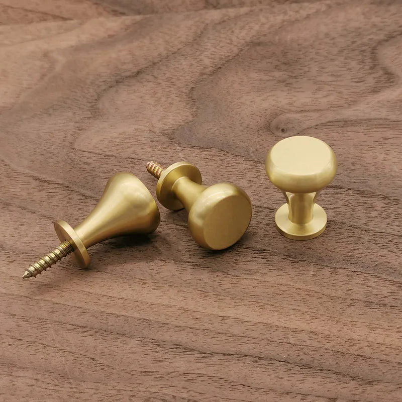 Brass Cabinet Handle and Hook – Gold Knob for Furniture Wardrobes and Towel Holders knob