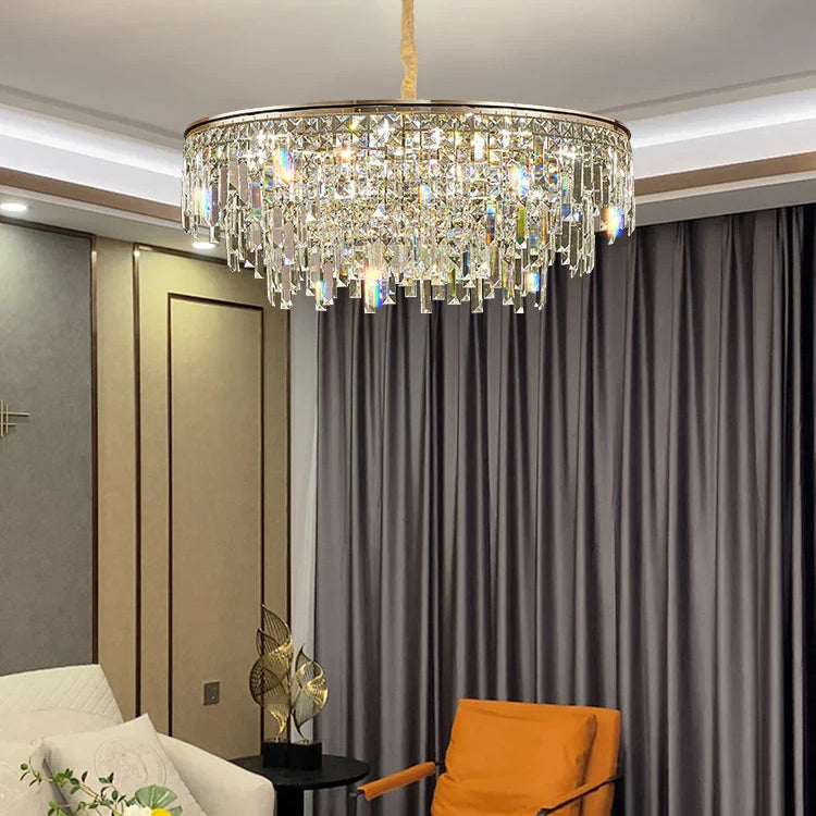 New Modern Crystal Chandelier - Effortless Elegance For Living Dining And Bedroom Spaces Chandelier