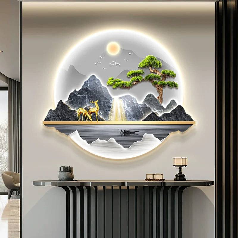 Dlight Decor Wealth Landscape Wall Lamp Mural Wall Art