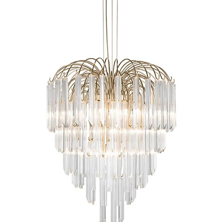 Gianna Italian Crystal Glass Pendant Chandelier – Classic Hanging Light for Staircase & High Ceilings chandelier