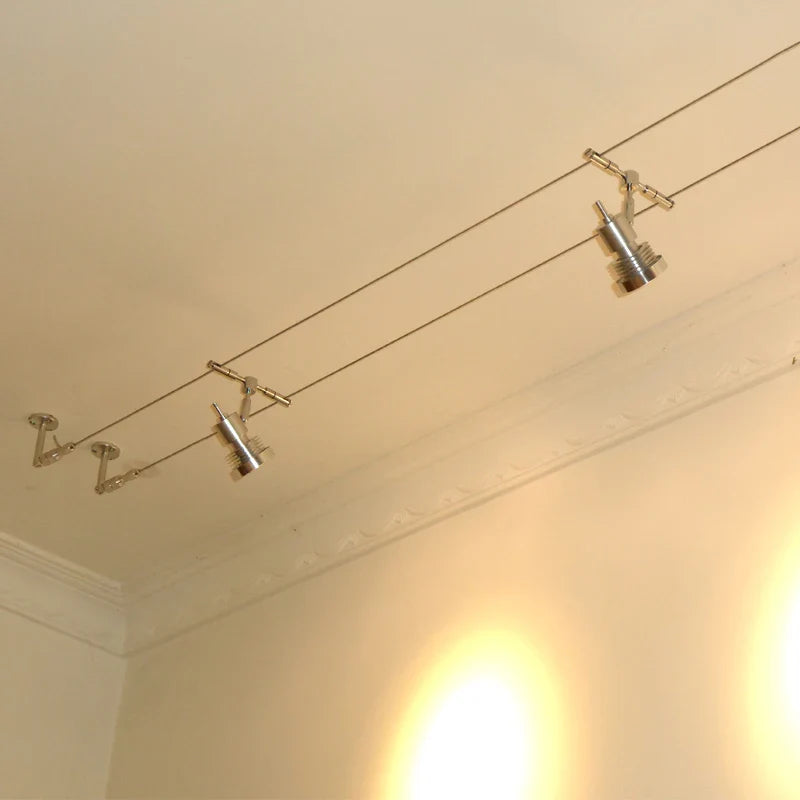12V Steel Wire Track Spotlights for Commercial and Decorative Lighting ceiling light