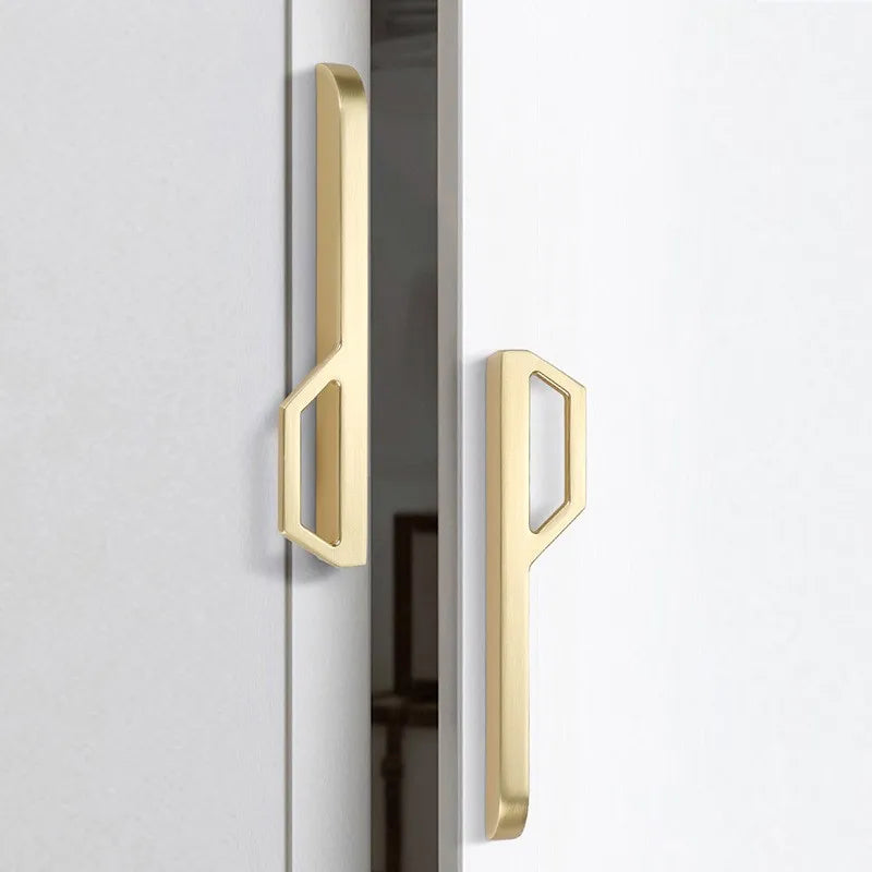 Gold and Pearl Grey Cabinet Handles - Modern Zinc Alloy Pulls for Kitchen and Furniture Handles