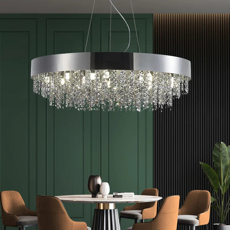 Elegant Light Luxury Crystal Chandelier - Modern Italian Creative Design For Living Rooms Bedrooms