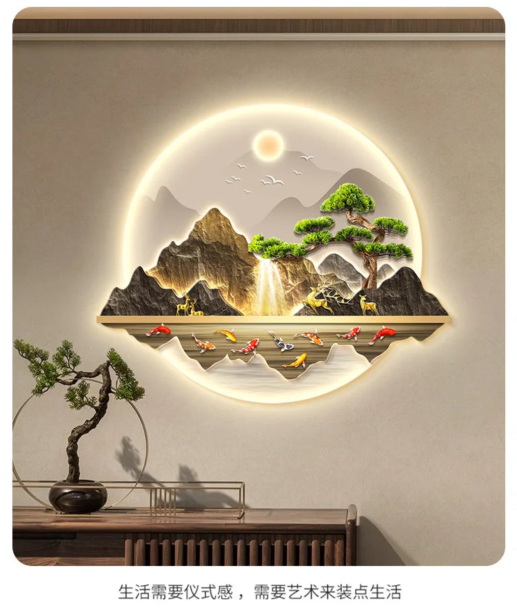 Dlight Decor Wealth Landscape Wall Lamp Mural Wall Art