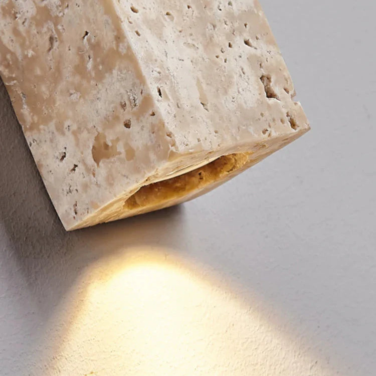 Long Wall Lamp With Led - Retro Stone Design For Bedroom Living Room And Staircase Atmosphere