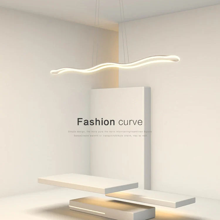 Sleek Modern Restaurant Chandelier - Nordic Wave Design For Dining Rooms Bars And Offices Pendant