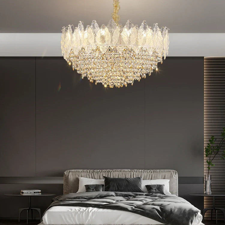 Elegant French Crystal Chandelier - Postmodern Light Luxury For A Luxurious Atmosphere In Living