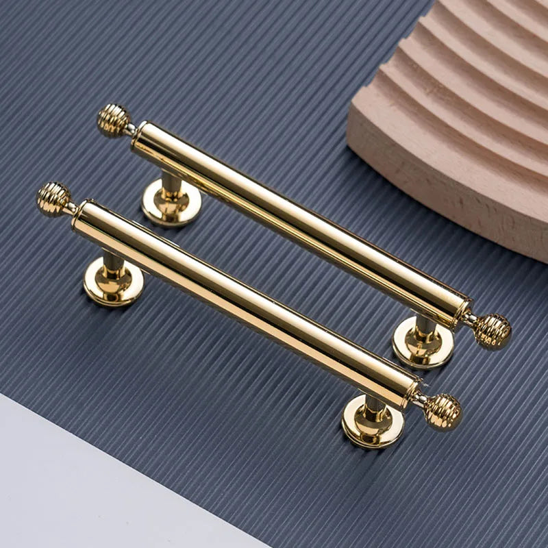 Polished Brass Cabinet Handles – PVD Gold and Chrome Wardrobe Knobs and Drawer Pulls Handles
