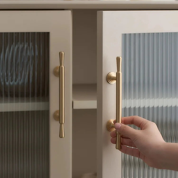 Brushed Gold Brass Cabinet Handles – Modern Knobs and Bar Pulls (50mm-280mm) Handles