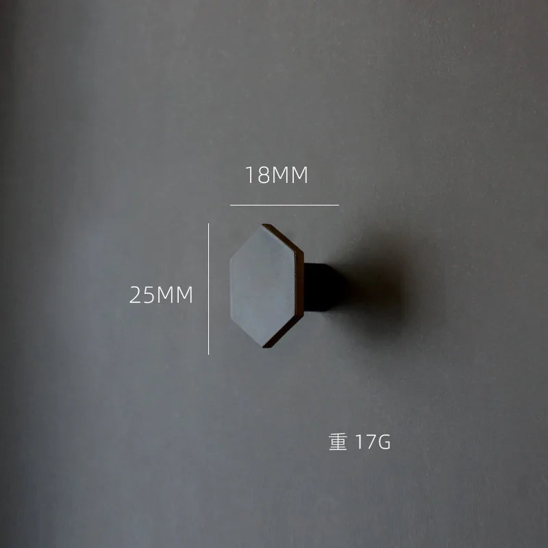 1 Piece - Mini Hexagon Gold Drawer Knob – Luxury Zinc Alloy Single Hole Handle for Cabinets and Doors knob