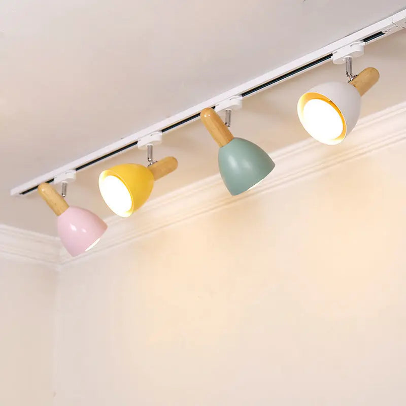 15W Modern Nordic Wooden LED Track Light - Ceiling Spotlight ceiling light