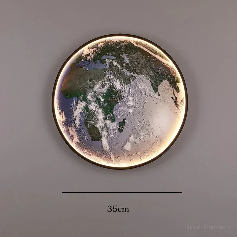 Dlight Decor Planet Mural Wall Light for Interiors Earth A 35cm / White light Wall Art
