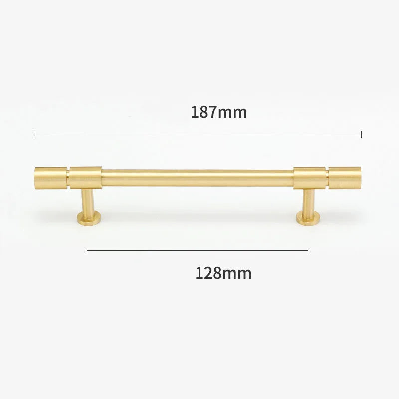 Gold and Bronze Brass Wardrobe Handles – Vintage Cabinet Drawer Pulls and Bar Handles gold 187mm Handles
