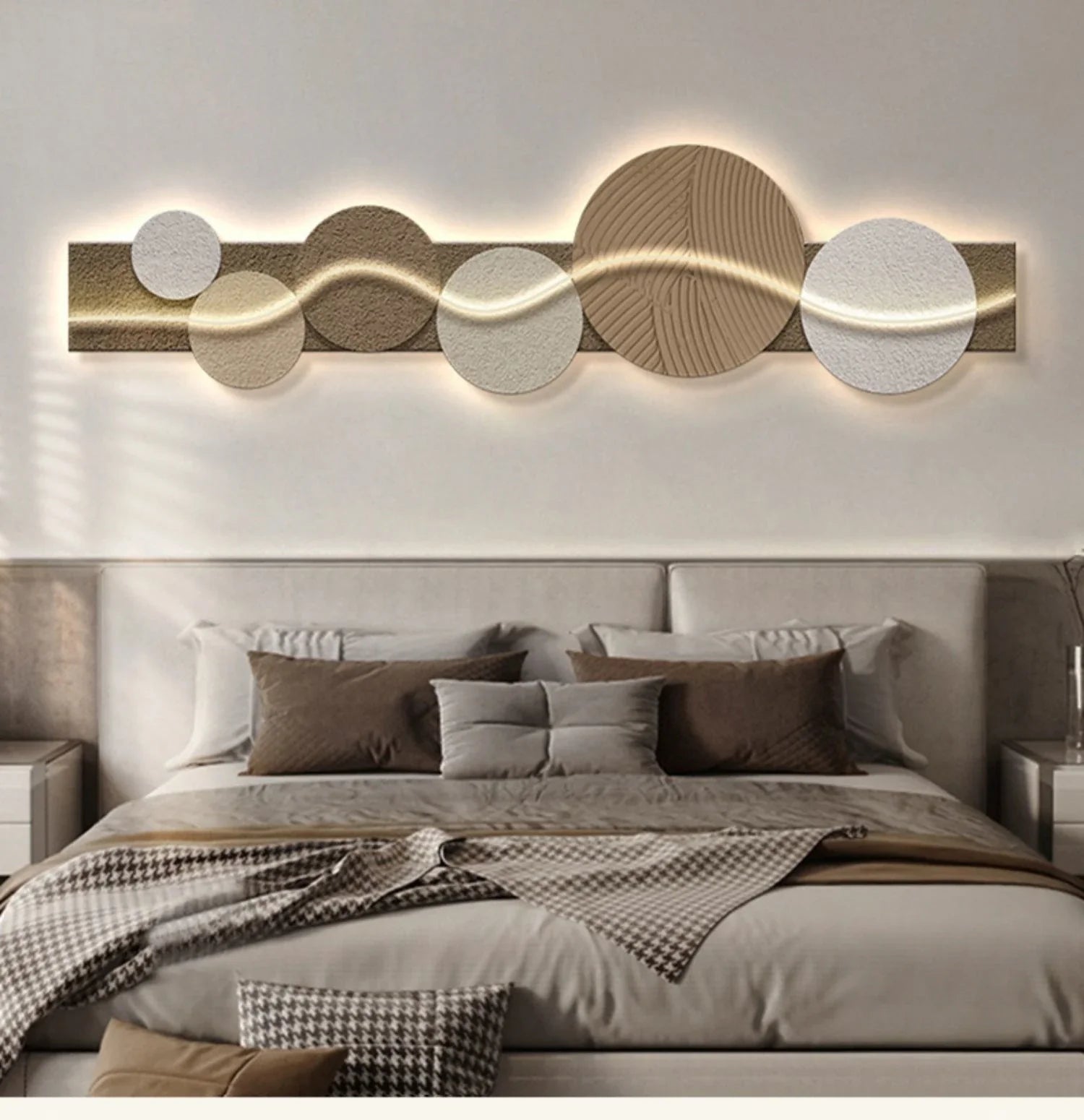 Dlight Decor Artistic Wood Crystal Wall Glow Light Wall Art