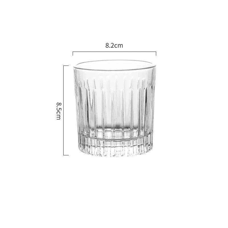 Dlight Decor Striped Whisky Glass 290ml or 335ml 290ml / 1pcs Cocktail Glasses