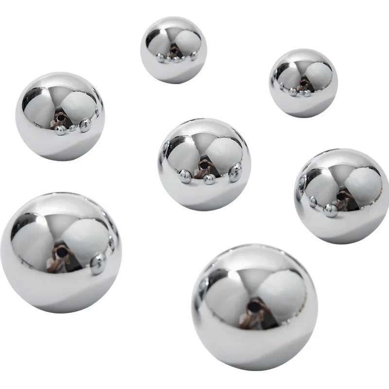Chrome Brass Ball Knobs – Modern Silver Cabinet Pulls for Drawers and Furniture (20/25/30mm) knob