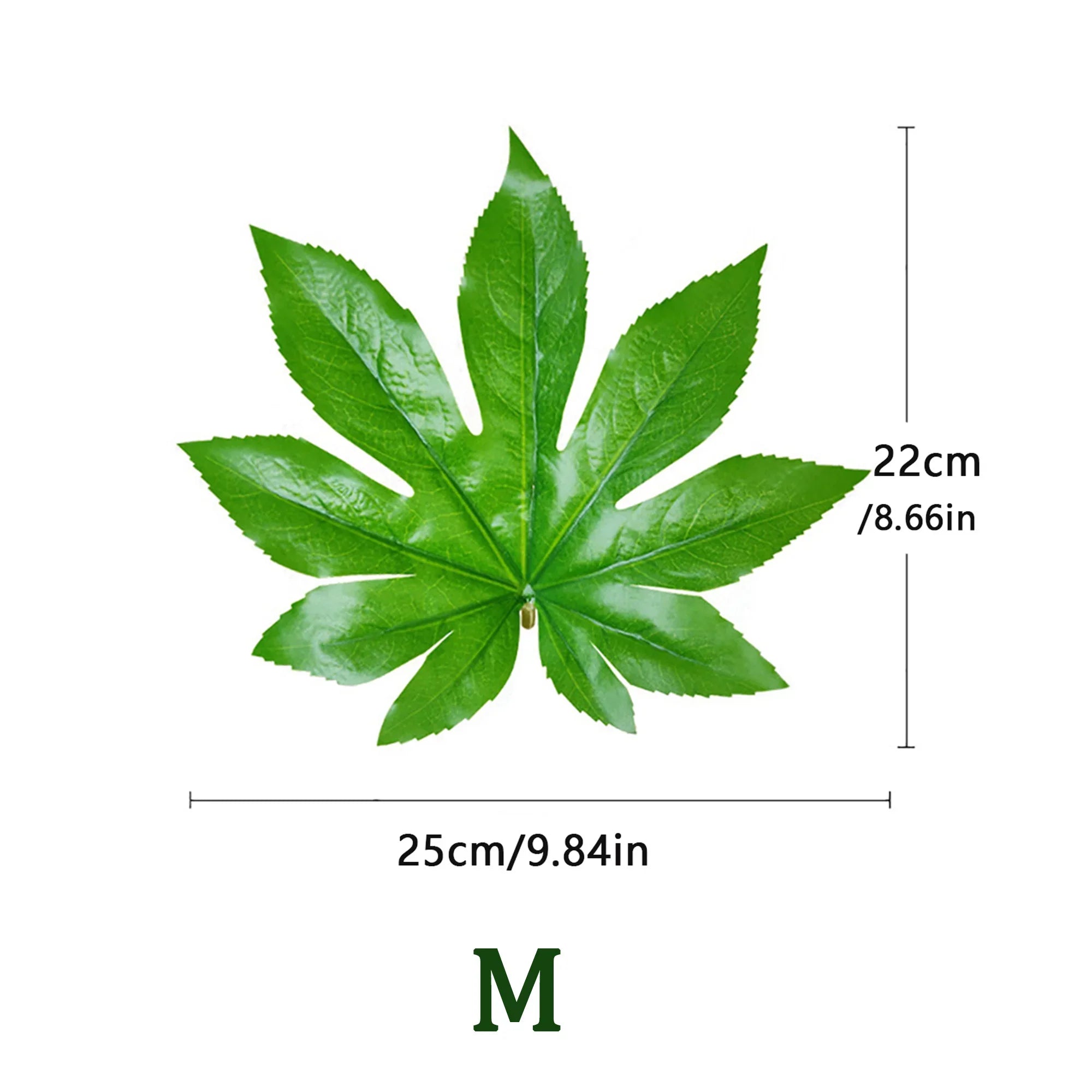 Dlight Decor 5 or 10pcs Tropical Fatsia Monstera Leaves for Table and Home Decor M 25x22cm / 10pcs