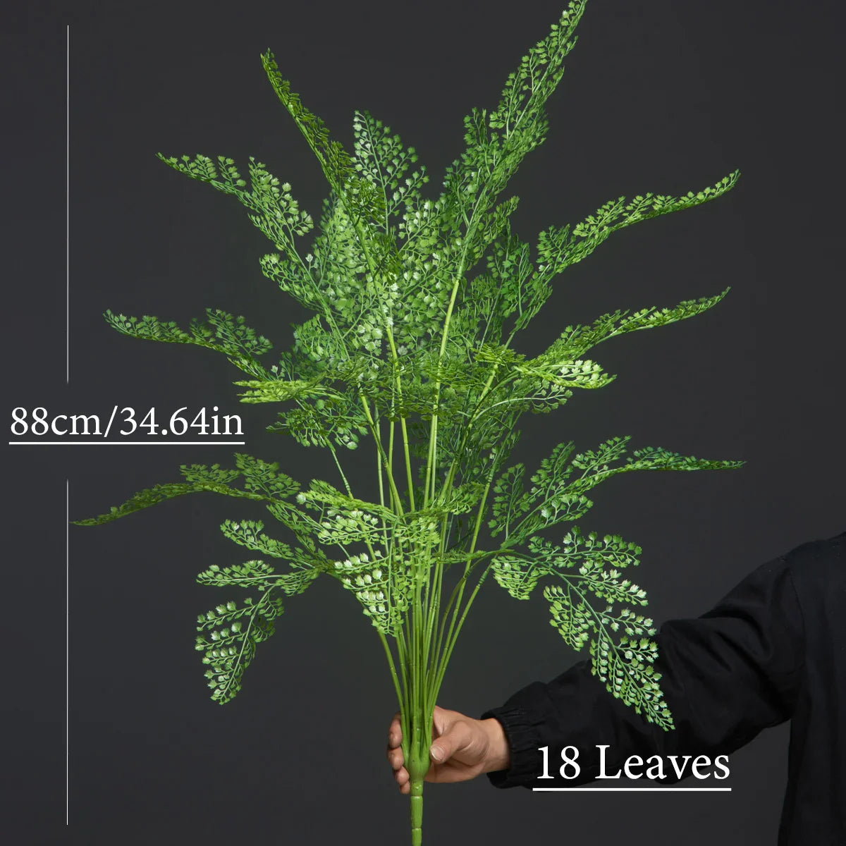 Dlight Decor 88cm Tropical Palm Monstera Plant with 18 Forks for Floor and Event Decor