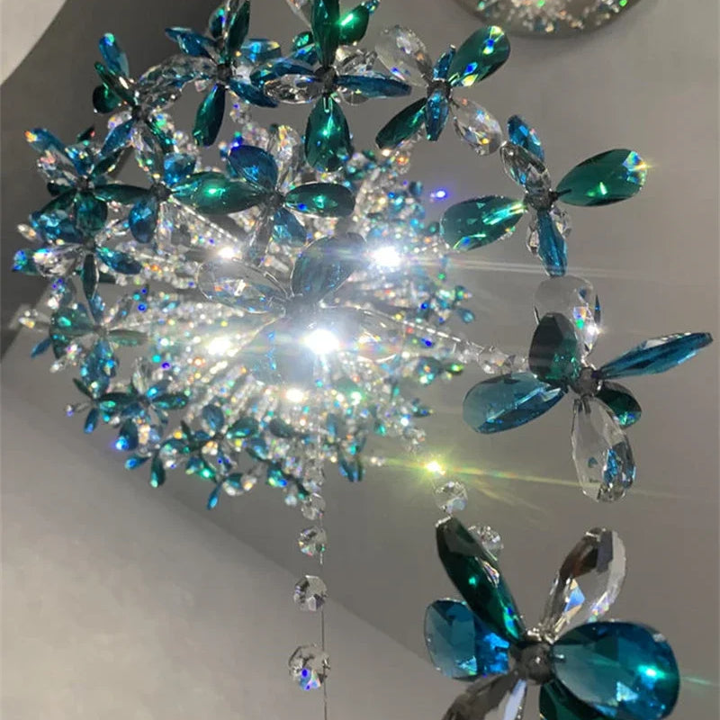 Spiral Design Modern Crystal Chandelier - Elegance For Staircase Lighting Living Room Hotel Lobby