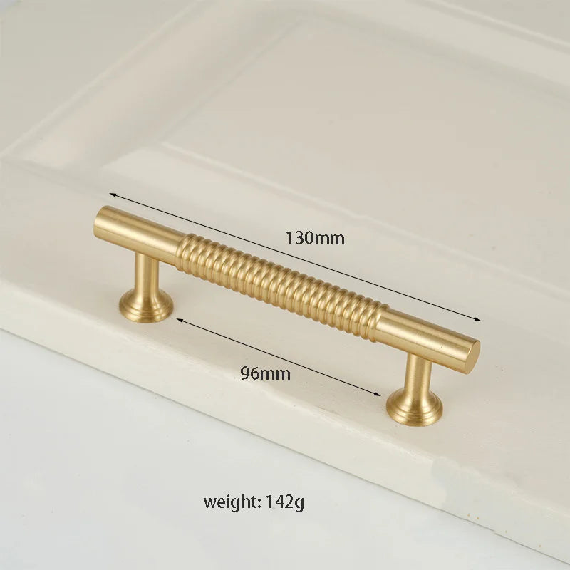 Textured Brass Handles – Golden Cabinet Pulls and Wardrobe Bar Handles (50mm-300mm) TB9026-S130 Handles