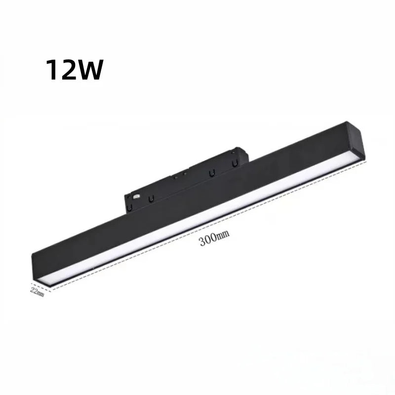 LED Embedded Magnetic Track Light - 6W/12W/18W/24W Folding Grille Spotlight 12W Floodlight / Cool white 6000K / CHINA