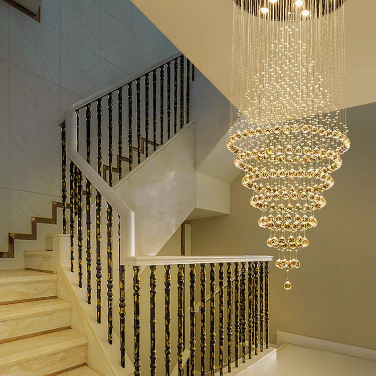 Starry Crystal Loft Chandelier - High - Quality Pendant Light For Elegant Spaces Chandelier