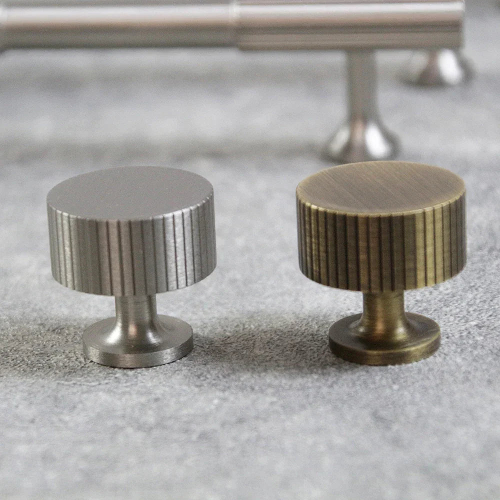 Nickel Brass Art Deco Kitchen Cabinet Knobs and T-Bars – Brushed Silver Drawer Pulls and Wardrobe Handles Handles